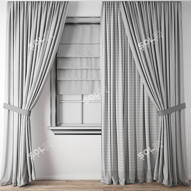 Polygonal Model Curtain 627 3D model image 5