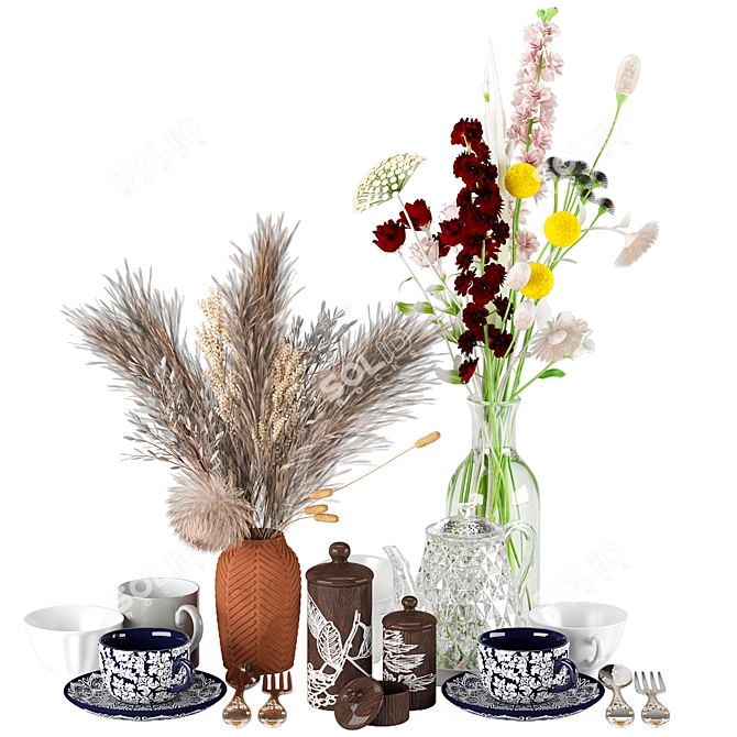 Elegant Decor Set 2015 3D model image 1