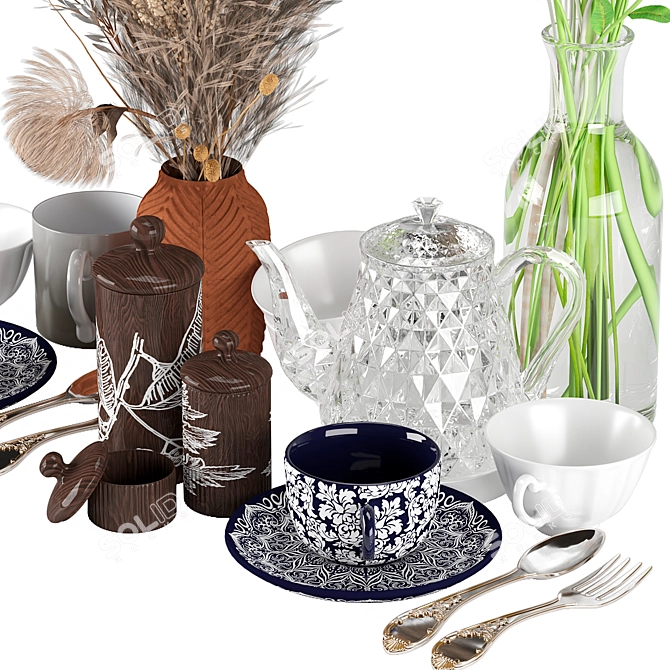 Elegant Decor Set 2015 3D model image 2