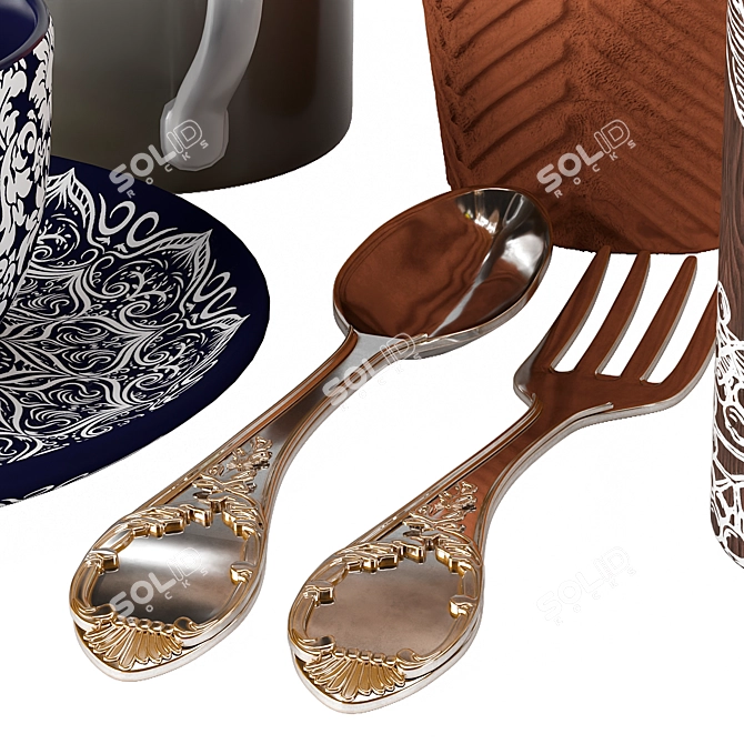 Elegant Decor Set 2015 3D model image 3