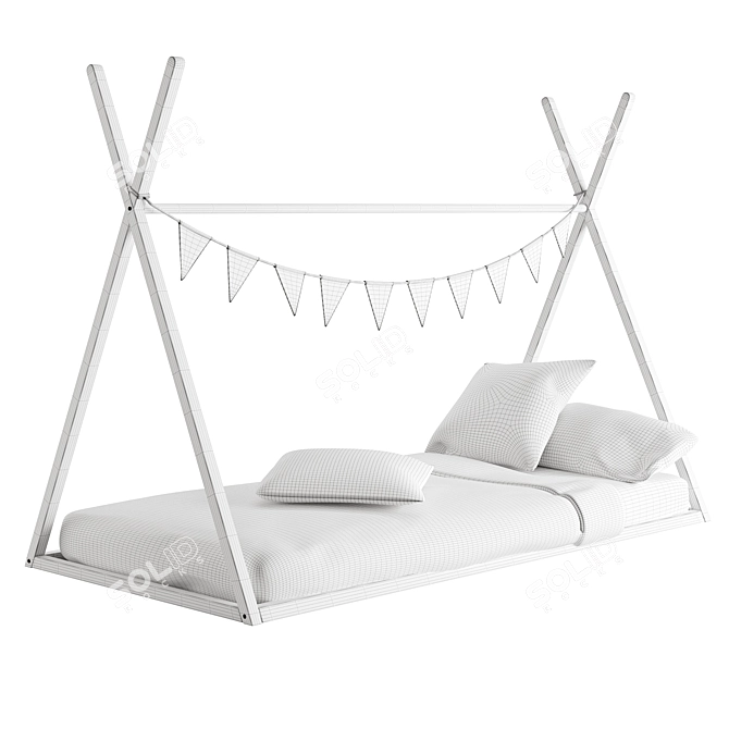 Native Teepee Children's Bed 3D model image 6