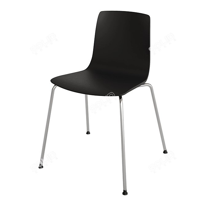 Sleek contemporary AAVA dining chair 3D model image 6