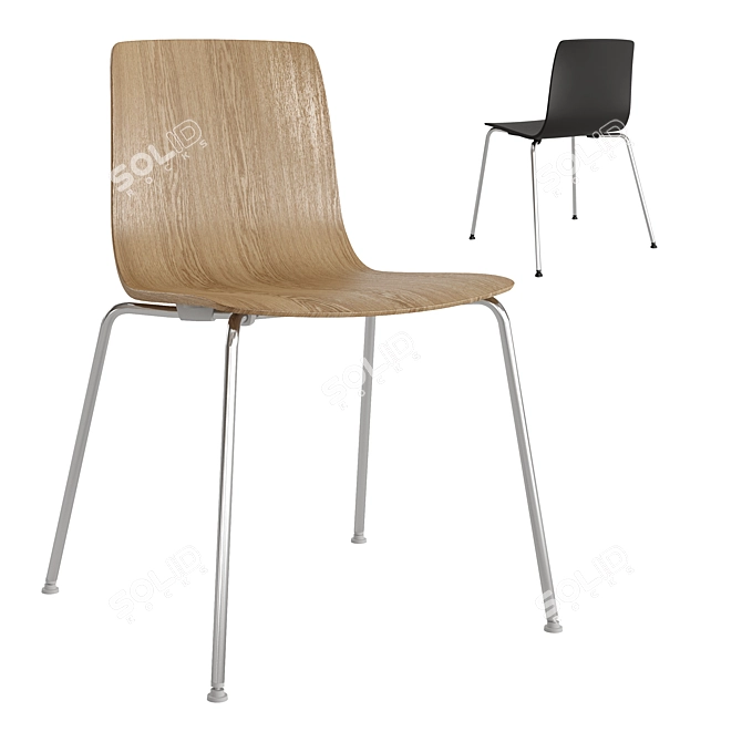 Sleek contemporary AAVA dining chair 3D model image 8