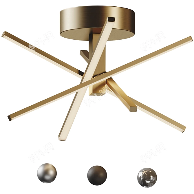 Modern Star Shaped LED Light 3D model image 1