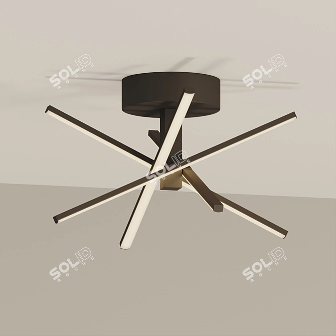 Modern Star Shaped LED Light 3D model image 2