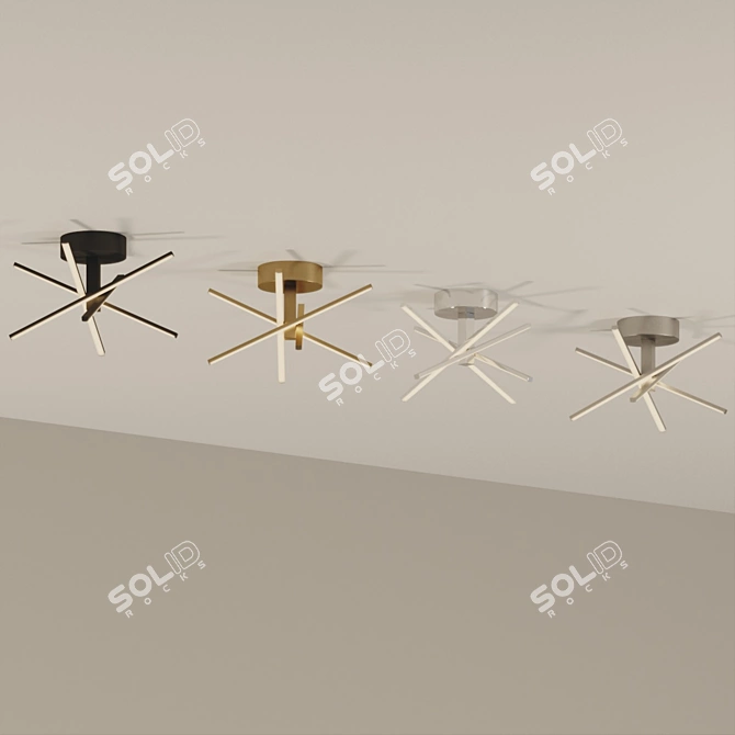 Modern Star Shaped LED Light 3D model image 3