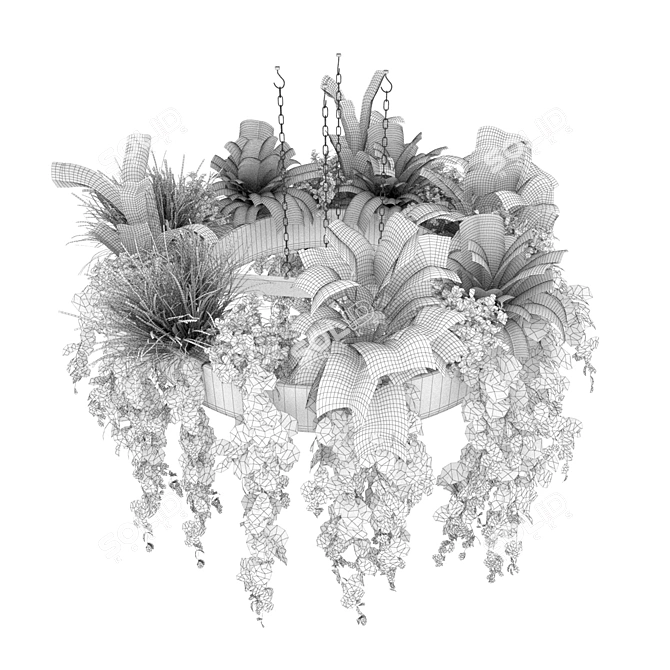 Volume 380 Hanging Pothos Plant 3D model image 6