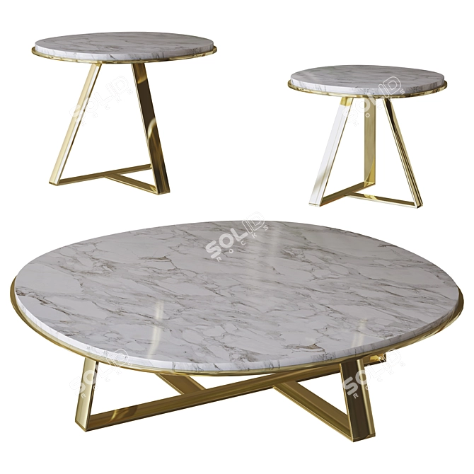 Meridiani Judd Table 3D Model 3D model image 1