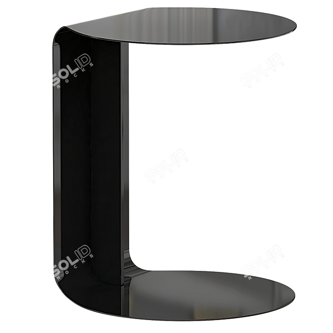 Minimalist Costa Coffee Table in Matte White 3D model image 1