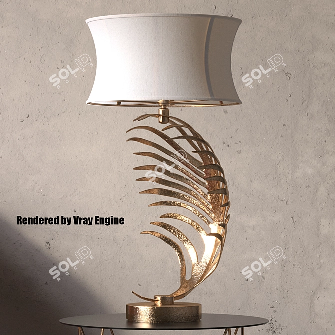  Tropical Elegance Table Lamp 3D model image 2