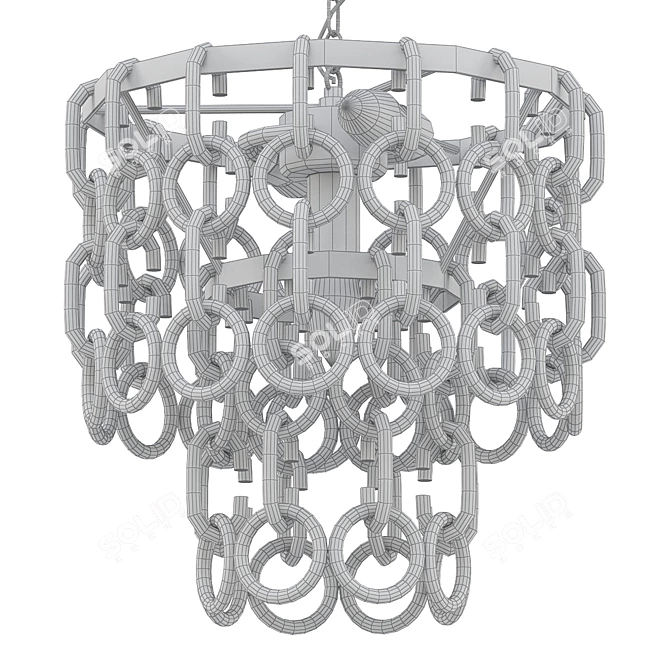 Elegant Lighting Crystal Pendant 3D model image 2