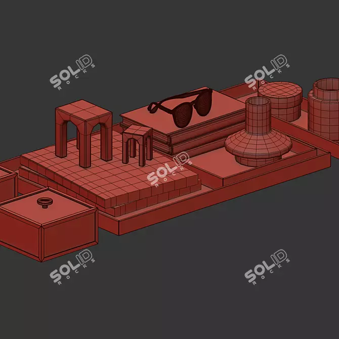 Elegant Decor Set for Interiors 3D model image 4