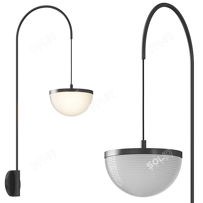 Minimalist Modern Wall Sconce 3D model image 1