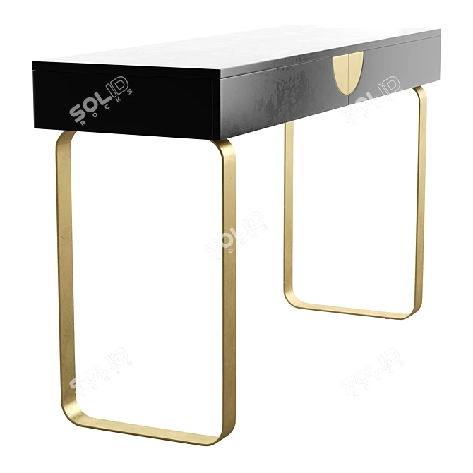 Luxury Lacquered Glinda Console Table 3D model image 4