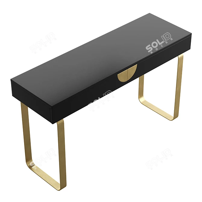 Luxury Lacquered Glinda Console Table 3D model image 5