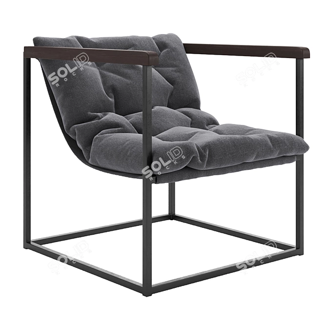 Stylish Loftovik Armchair - 70x70x70cm 3D model image 2