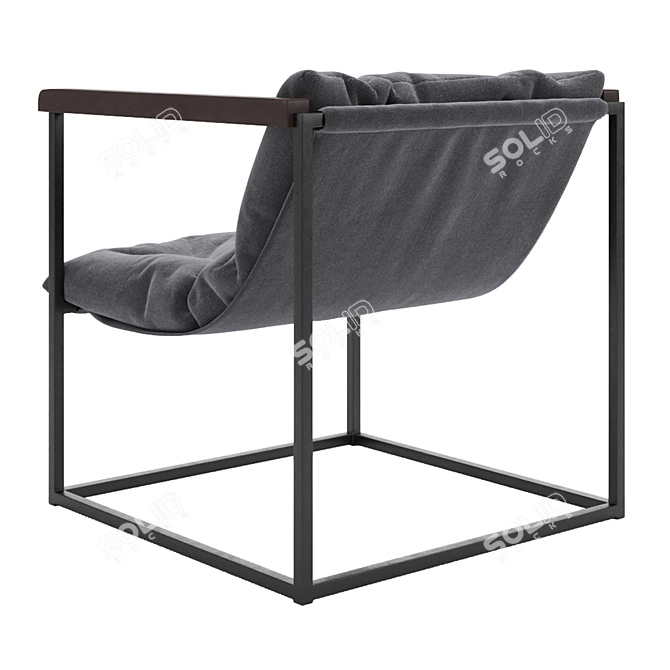 Stylish Loftovik Armchair - 70x70x70cm 3D model image 3