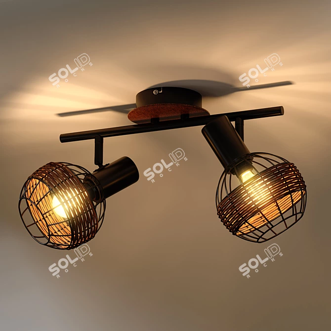 Metal Vintage Spotlight, Nermina 3D model image 3