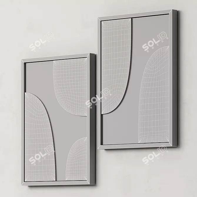 Minimalist Relief Art Set by Amy Maye 3D model image 6