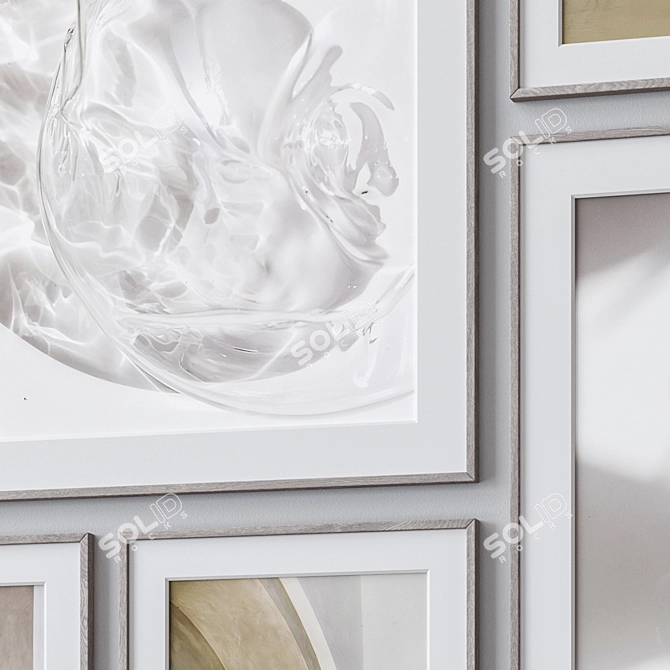 Wall Art Set With Frames 3D model image 3