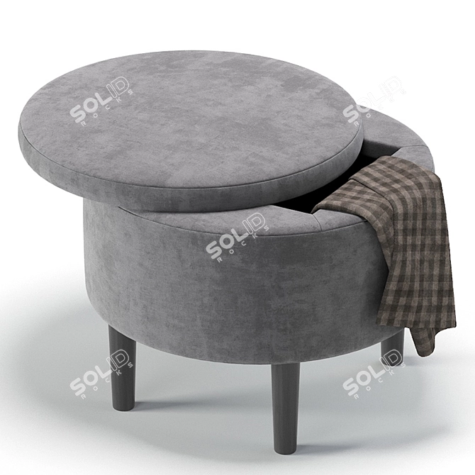 Textile Pouffe Clari 5 Colors 3D model image 4