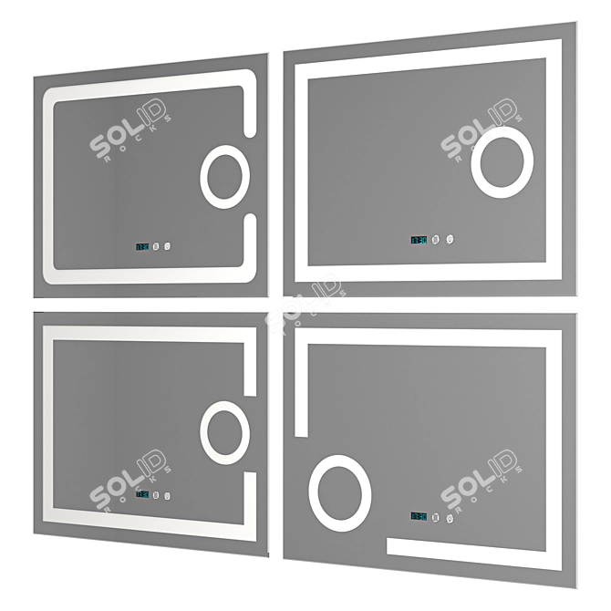 Illuminated Cosmetic Mirrors MELANA-8060 3D model image 1