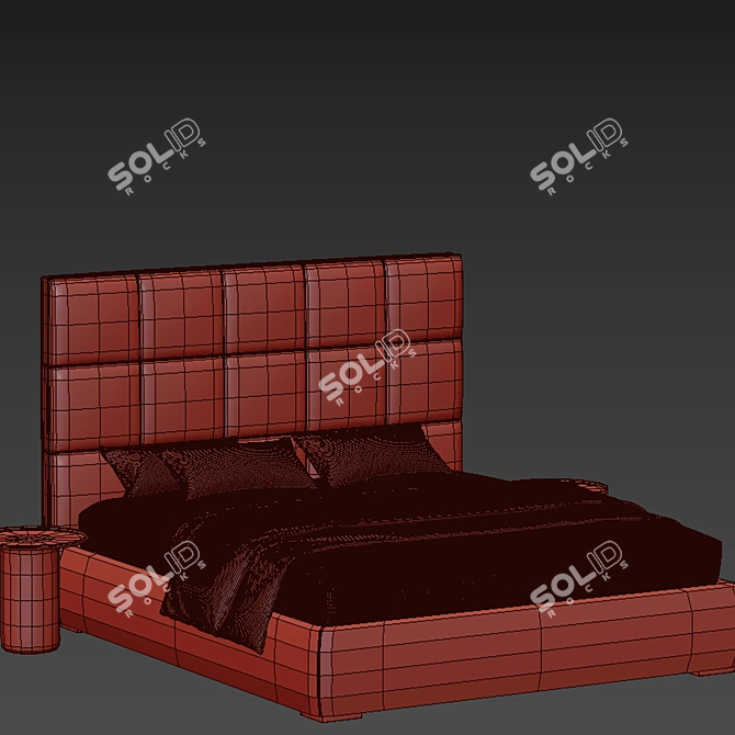 Meridiani Bardo Modern Bed Collection 3D model image 3