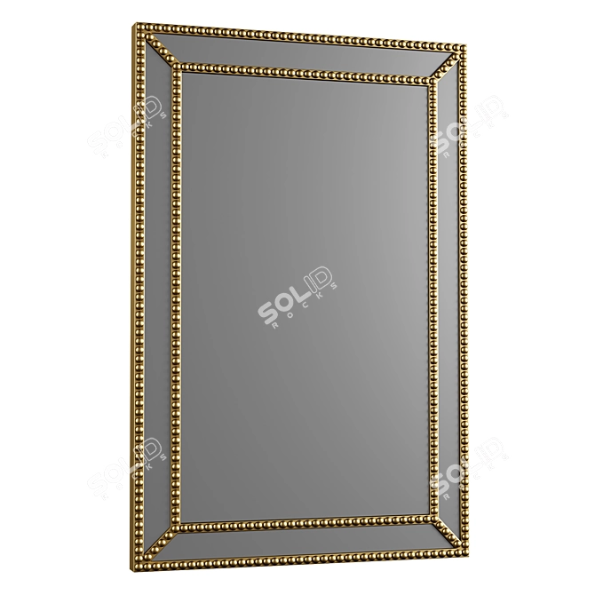 Sleek Waverly Mirror 3D model image 1