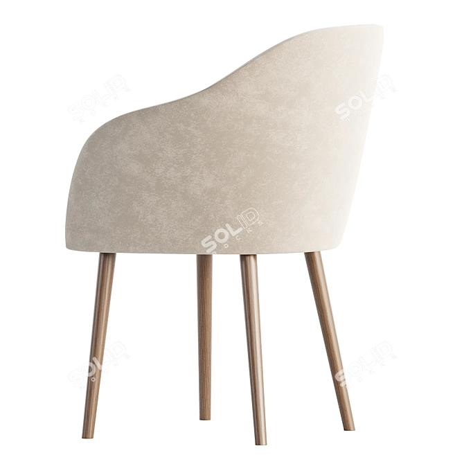 Modern Lili Dining Chair 3D model image 3