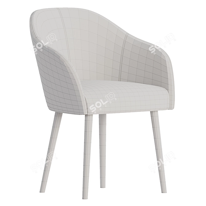 Modern Lili Dining Chair 3D model image 4