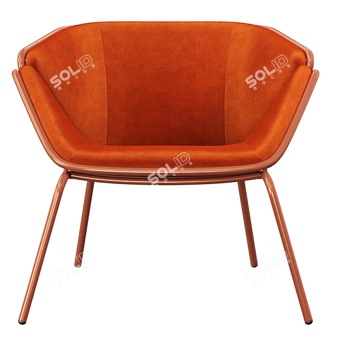 Outdoor Metal Lounge Chair by Traba 3D model image 2