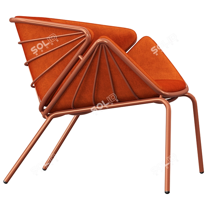 Outdoor Metal Lounge Chair by Traba 3D model image 3
