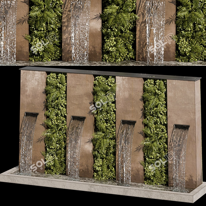 Cascading Waterfall Fountains for Projects 3D model image 2