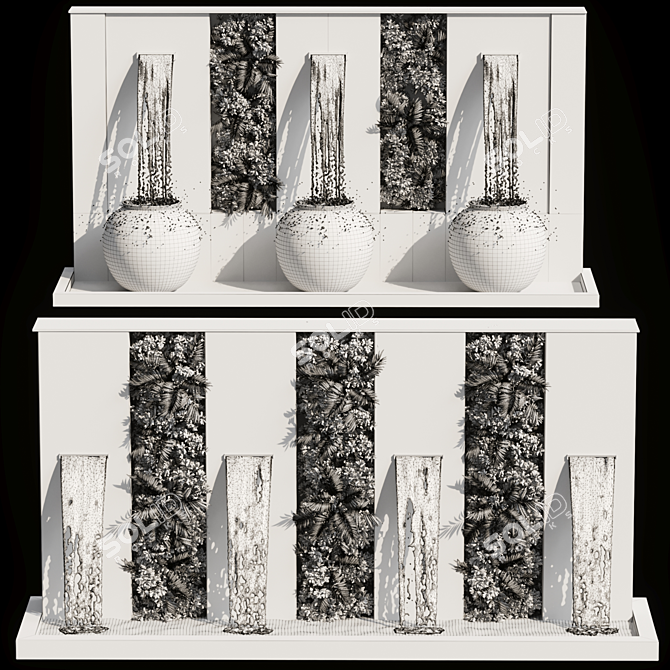 Cascading Waterfall Fountains for Projects 3D model image 7