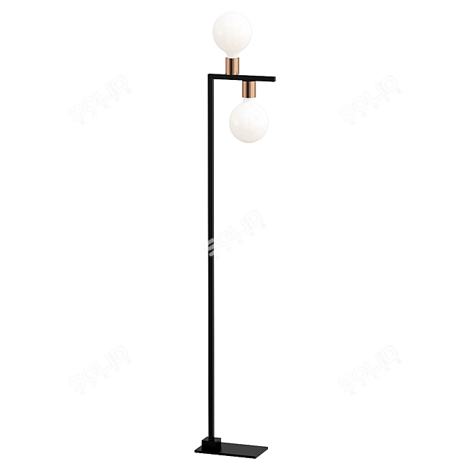 Modern Twin Floor Lamp 3D model image 1