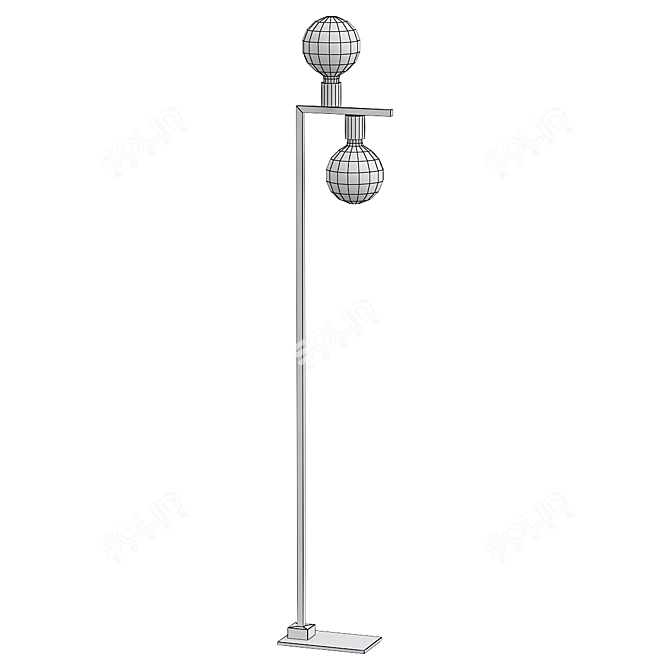 Modern Twin Floor Lamp 3D model image 2