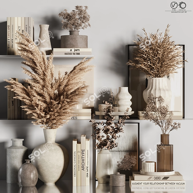 Elegant Decorative Set for Renders 3D model image 1