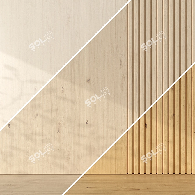 Seamless Oak Textures Collection 3D model image 2