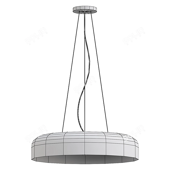 Modern Hanging Pot Light Fixture 3D model image 2