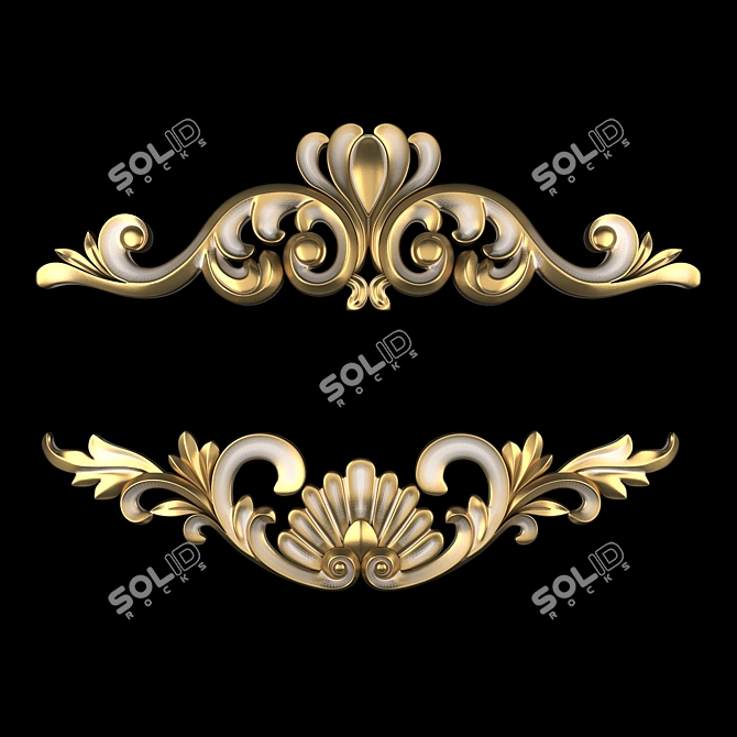 Luxury 3D Max Ornament Model 3D model image 2