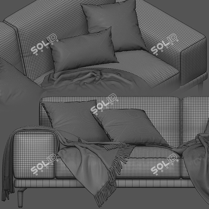 Modern Ditre Italia Blake Sofa 3D model image 5