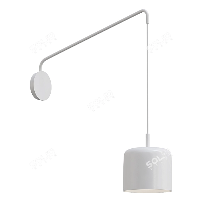 Modern Wall Mounted Pot Light 3D model image 1