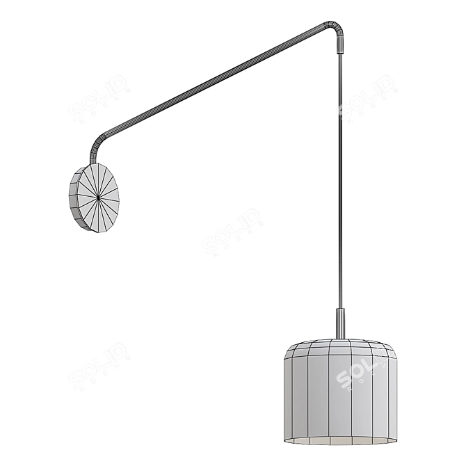 Modern Wall Mounted Pot Light 3D model image 2