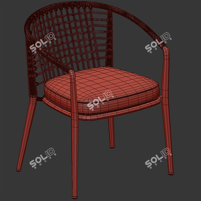Modern Bebitalia Chair Table Set 3D model image 6