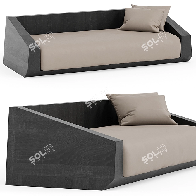 Modern Luxe Daybed by Kooku 3D model image 1