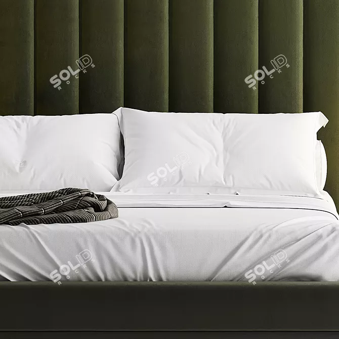 Elegant Michelangelo Bed Frame 3D model image 2