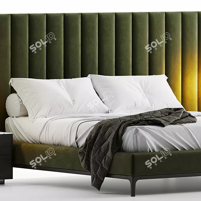 Elegant Michelangelo Bed Frame 3D model image 5