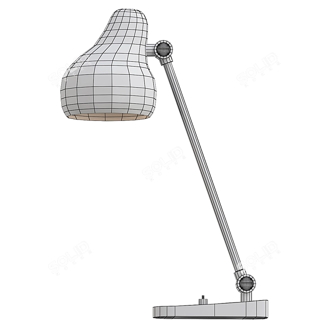 Modern Black Table Lamp VL38 3D model image 2