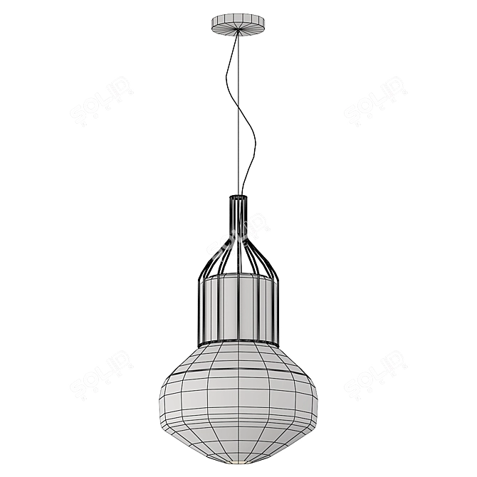 Modern Aerostat Pendant Light 3D model image 2