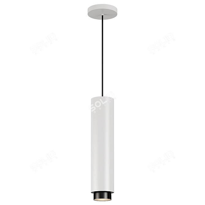Sleek Modern Pendant Light 3D model image 1